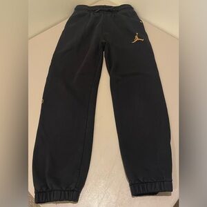 Jordan Kids Black Joggers with Gold Logo